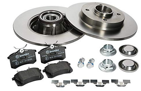 2 Bremsscheiben Voll 249 mm + Bremsbeläge Hinten von Brembo Voll (1420-53468) Bremsensatz Bremsanlage Bremsen-Kit,Bremsenset, Bremsscheiben, Bremsbeläge, Bremsen-Set, Beläge, Bremsbelag,