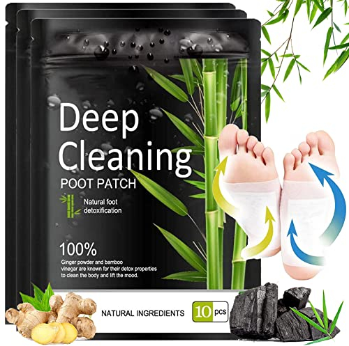 Detox FußPflaster,30Pcs Natürliche Entgiftungspflaster für Füße,Deep Cleansing Foot Pads,Fußpflegepads,Detox Pflaster Original,Körper entgiften,Fördern die Durchblutung,Verbessern den Schlaf