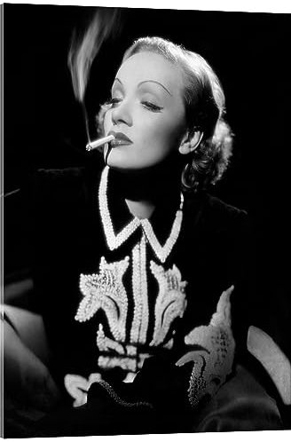 Posterlounge Marlene Dietrich Acrylglasbild 70 x 90 cm Schwarz-Weiß Wandbilder Wanddeko