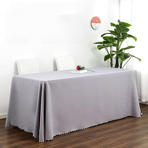 Mateju Tischdecke Abwaschbar Gartentischdecke, Indoor Outdoor Tischdecke Eckig Tischdecken Tischtuch, Polyesterfaser Tisch Schutz für Geburtstag Hochzeit (200x300cm,Grau)