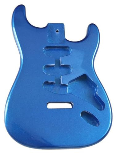 E-Gitarrenkörper für Fender Strat Stratocaster Gitarre Zubehör DIY Gitarrenkörper Pappel SSS (Blau)