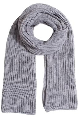 REPALY Schal Damen 1 Stück Herbst Und Winter Acryl Einfarbig Wollschal Paar Verlängerter Wollschal Halstuch Grau