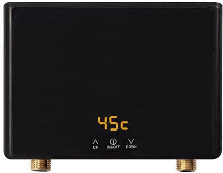 Mini chauffe-eau instantané électrique sans réservoir, télécommande réglable, puissance instantanée, 28-55 °C, 5500 W, 220 V, pour salle de bain, cuisine