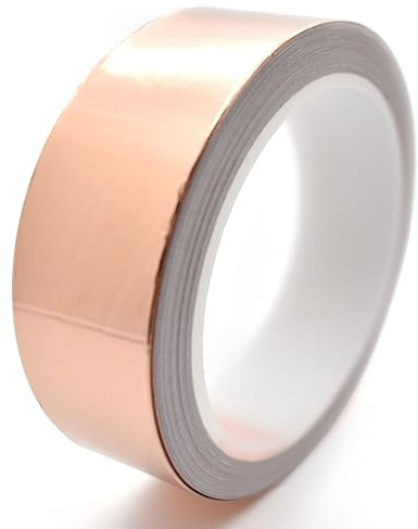EVG Evergreen Goods kopparband snigelskydd | 24 mm (B) x 12 m (L) snigelband kopparrulle – human skadedjursbekämpning – sniglar, sniglar, insekter avskräckning