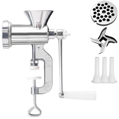 Molinillo de carne molida - Picadora de carne manual | Molinillo Manual Antideslizante Con Diseño Desmontable Para Todas Las Carnes