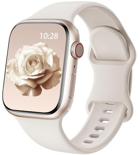Bracelets Silicone Compatible avec Bracelet Apple Watch 44mm 45mm 46mm 49mm | Bracelet Sport, Bracelet Doux, étanche Design Original pour iWatch Séries11 10 9 8 7 6 5 4 3 2 1 SE Ultra Femmes et Hommes