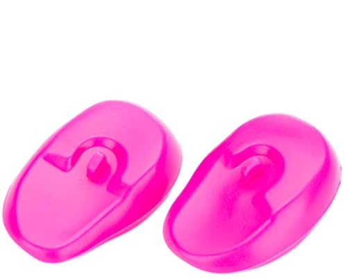 Copertura per le orecchie per tinture per capelli, protezione dal calore, protezione per le orecchie, per doccia, riutilizzabile, in silicone, per casa, salone, barbiere