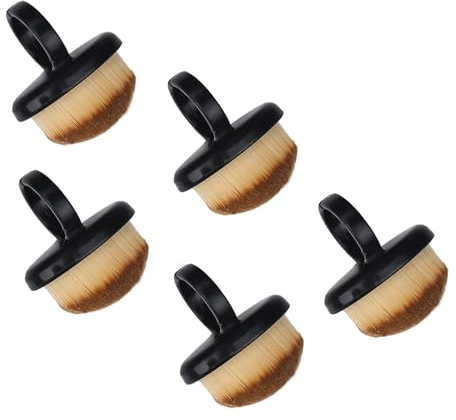 Pack of 5 Nails Dust Brushes Nails Artificial Dust Powder Remover Make Up Brush Manicure Brush Rings Shaped Nails Art Brush