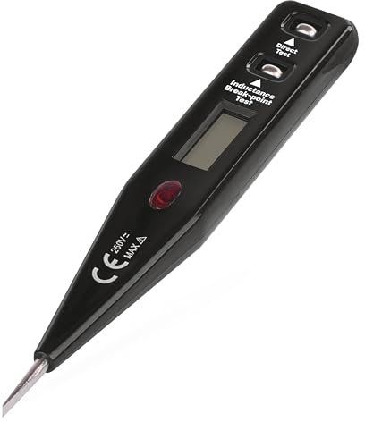 EMOS - Testeur de Tension et Tournevis sans Contact 2 en 1 - avec Test de Phase - Testeur de Tension AC/DC/testeur de Phase - Affichage et signalisation Optique - sans Batterie - Noir