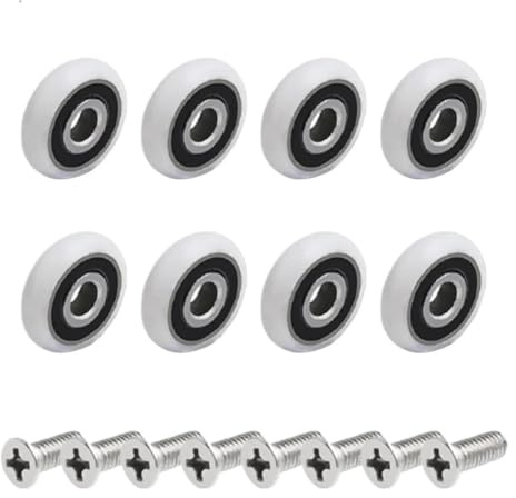 roulettes pour paroi de Douche 8 Portes 19-25 mm, pour Portes coulissantes de Salle de Bain, poulie (19 mm)