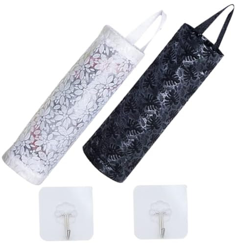 FONDOTIN 2sets Reusable Bag Organizer Hanging Bag Dispenser Kitchen Accessory Kitchen Plastic Holder