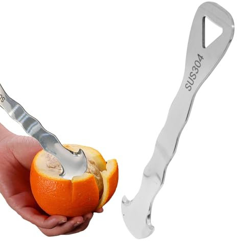 Orangenschäler aus Edelstahl, 304 Edelstahl Zitrusschäler für Orangen, Grapefruits, Zitronen, einfach zu bedienendes Orangenschälwerkzeug, Küchenhelfer