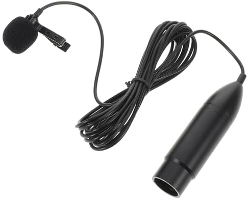 BESPORTBLE Microfono Lavalier Xlr a 3 Pin, 48v, Cardioide, Corpo in Metallo, Clip, per Registrazioni e Discorsi