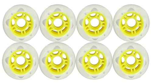 JCCHT 85A Ersatz-PU-Räder für Inlineskates für draußen und drinnen, 8er-Set Rollschuh-Räder, 74 mm, 78 mm, 80 mm,74mm