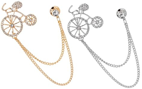 Ipetboom 2pezzi Spilla Per Bici Dettagli Forma Di Diamante Design Elegante Decorazione Per Vestiti e Accessori Moda