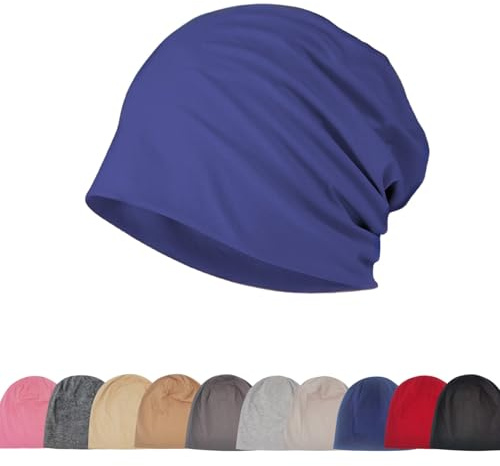 Djfkey Slouch Beanie Dünne leichte Baumwollmütze für Damen und Herren | Weiche ganzjährig nutzbare Kopfbedeckung für Alltag, Wanderungen, unter dem Helm und zum Schlafen
