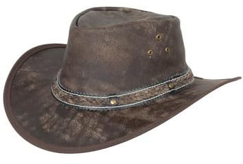 Black Jungle STONEBROOK Lederhut, Westernhut, Australienhut, Cowboyhut
