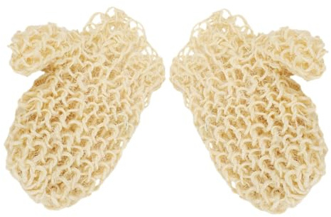 NUOBESTY Peelinghandschuhe aus Sisal für Körper und Gesicht Tiefenreinigend und Tragbar für Dusche und Zuhause