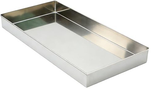 Aire Acondicionado Bandeja Acero Inoxidable 304 Bandeja para Goteo sin Orificio Borde Alto 8cm Bandejas Multiuso para Lavadora Calentador Bajos de la Carrocería(100x50cm(39x20in))