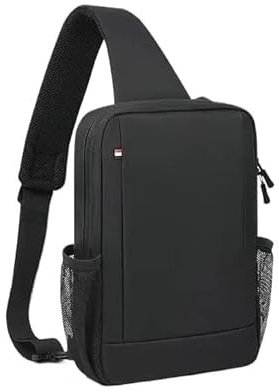 Axelväska for surfplatta med stor kapacitet Lämplig for Apple IPad Air Pro 11 13 Bärbar Crossbody-rem Casual Axelväska(Black,13-13.6inch)