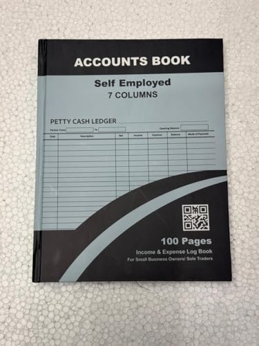 Carnet de comptes 7 colonnes sur le grand livre comptable pour la tenue de livres quotidiens, le bureau à domicile, les débit/crédits, 100 pages reliées (carnet de comptes 7 colonnes)