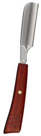 VILLCASE Rasiermesser Alter Art aus Zinklegierung und Rotem Sandelholz für Männer Professioneller Barttrimmer und Augenbrauenpflege für Zuhause und Reisen
