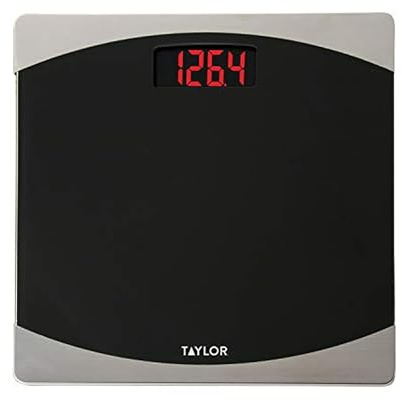 Taylor Glass Digital Bath Scale (Black/Silver)
