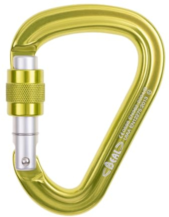Beal - Moschettone da Arrampicata con Sicurezza, Verde (Verde), Taglia Unica