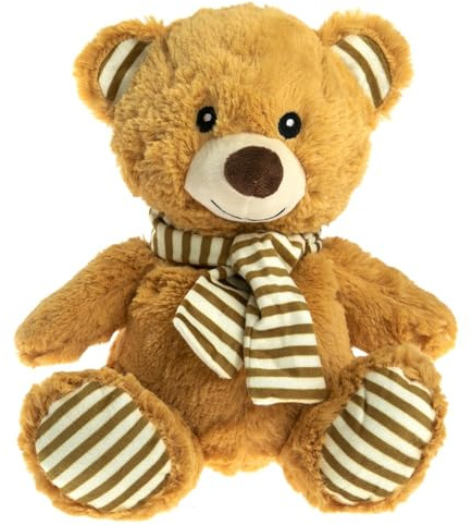 Pelucho - Bouillotte Peluche Ours Crème - Bien-Être, Chaleur et Douceur - Micro-Ondable - Grains de Blé et Fleurs de Lavande - Fabriquée en France