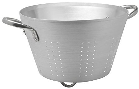Pardini Omnia Colapasta Alluminio Conico 2 Manici cm 45 Utensili da Cucina, Grigio