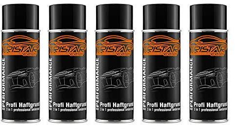 TRISTARcolor 3 in 1 Rostschutz Haftgrund Füller Spraydose 5 x 400ml grau | Primer, Sprühdose, gleicht Unebenheiten aus, perfekte Untergrundvorbereitung, Made in Germany