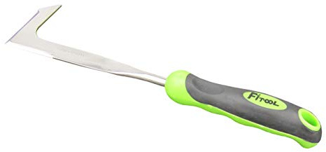 Stainless Steel Garden Tool - Premium Garden Hand Tool - Stainless Steel Blade Mirror Polishing - with Soft Dual-Color Ergonomic Handle (Patio Weeder)