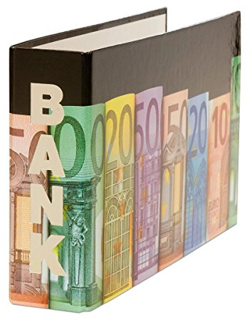 5x Bankordner / 140x250mm / für Kontoauszüge / Motiv: Banknoten