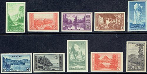 United States Commemorative Stamps Scott # 756-765 (10 stamps) National Parks Mint Unused Very Fine Centering Never Hinged 1935