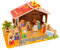 WOOMAX Portal de Belén de Madera Infantil, 20 Piezas, Nacimiento Navidad, Pesebre, Reyes Magos, para niños +3 años, Decoración navideña (46204)