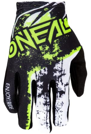 O'NEAL | Fahrrad- & Motocross-Handschuhe | MX MTB DH FR Downhill Freeride | Langlebige, Flexible Materialien, belüftete Handoberseite | Matrix Glove Impact | Erwachsene | Schwarz Neon-Gelb | Größe M