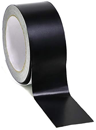Black Aluminum Foil Tape High Temp Heavy Duty Adhesive HVAC Sealing Hot Cold Air Duct Tape for Pipe Metal Repair (2 IN x 64 FT 3.9 Mil)