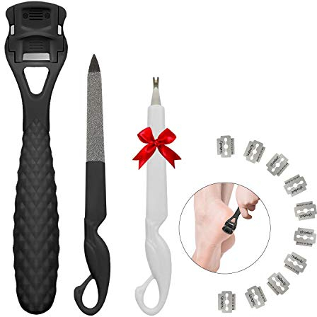 Foot Scraper, Hard Skin Callus Remover Foot Shaver Foot File Pedicure Feet Care Set, Premium Stainless Steel Foot Care Tools for Dry Wet Foot Heel Callus, Dead, Cracked Skin