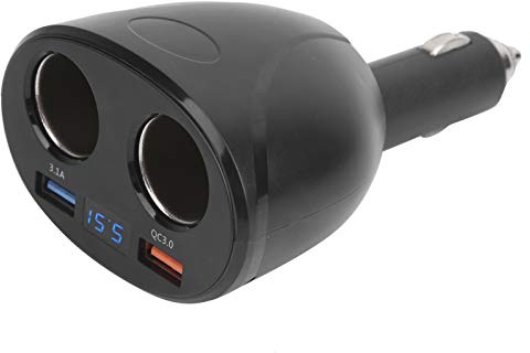 Chargeur de voiture, chargeur de voiture double port Multifonction antiparasite pour SUV pour bus pour véhicules tout-terrain pour camions