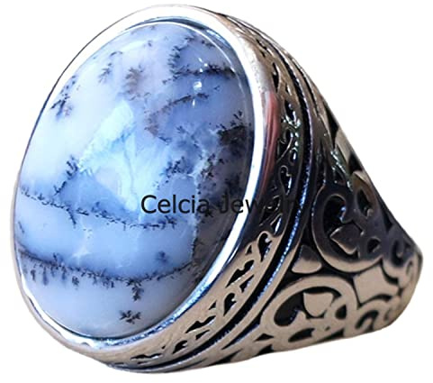 Natürlicher Amethyst-Achat-Lila-Edelstein-Cabochon-Ovalring, Statement-Ring, Siegelring, Vatertagsgeschenke, oxidierter Silberring, Februar-Geburtsstein-Geschenke