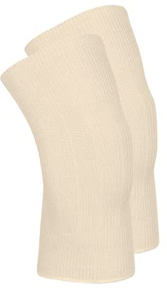 banora leichte Gelenkwärmer mit 70% Schurwolle und 30% Seide für Damen und Herren (Gr. 3/L, Farbe: naturweiß)