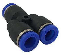 Raccordo ad innesto rapido tubo/tubo a Y diametro 8mm - Conf.10 pezzi