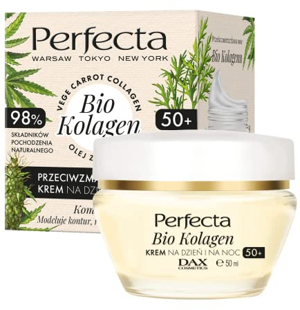 Perfecta Bio Kollagen Anti-Falten-Creme mit Kollagen und Arganöl für Tag und Nacht 50+