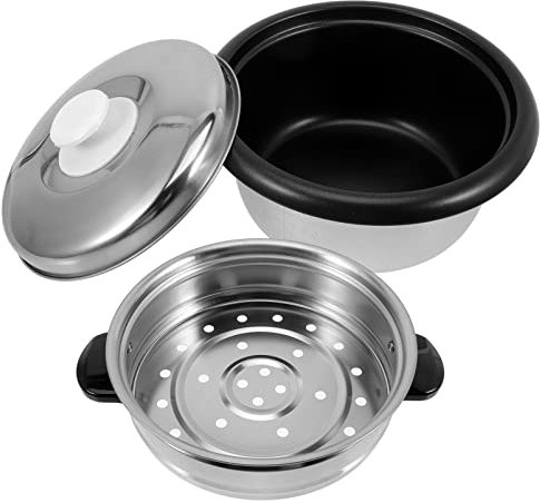 Cabilock 1satz Ersatz-innerpot Für Reiskocher Antihaftbeschichtet Mit Dampfgarer Und Deckel Multi-funktionskochen Langlebig Und Hitzebeständig Für Reis Und Suppen