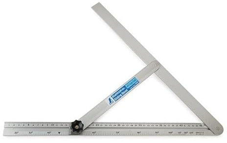Shinwa Aluminum Sliding Bevel, 18 x 20 Inches, Anodized Aluminum