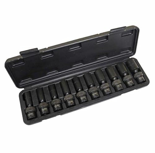 US PRO INDUSTRIAL 10pc 3/8 DR 6pt Swivel Impact Deep Wobble Socket Set 10-19mm 3970
