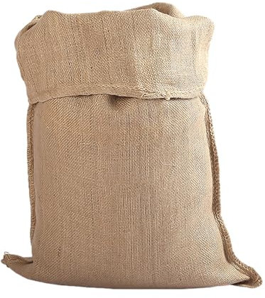 1 sacchetto per patate in tessuto grezzo, sacchetto di iuta riutilizzabile