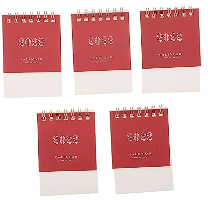 STOBOK 5stücke Tischkalender aus Papier Desktop-kalender Kalender mit Terminkalender Praktisch und Langlebig für Zuhause und Büro