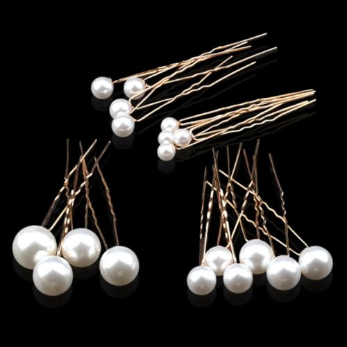 EOUIAV 18pcs épingles à Cheveux en Perles, Bijoux Pince Cheveux Mariage Fleur, épingles à Cheveux en Perles, pour fête de Bal, Mariage, Vie Quotidienne