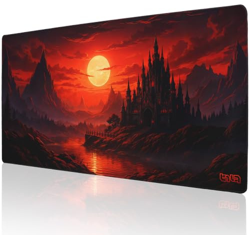 Tilt Schreibtischunterlage 100x50 cm Gaming Mauspad XXL | Rutschfester Mousepad Groß für Schreibtisch und PC Gadgets | Wasserdichter Desk Mat (Moonshadow Keep)